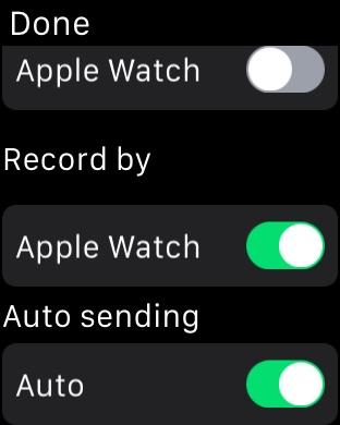 To simplify recording using the Apple Watch you can