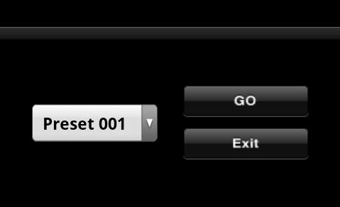 Button Description Move the PTZ camera to the preset point. Select the preset point position and click GO button.