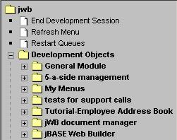 Creating a simple Hard Coded Menu structure 1) After logging into jwb, create a new application module and call it Menus. Give it the description My Menus.