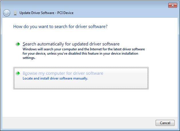 1. Driver Installation 4 Select