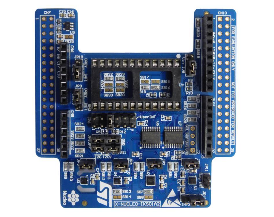 5.1.4 X-NUCLEO-IKS01A2 expansion board System setup guide The X-NUCLEO-IKS01A2 is a motion MEMS and environmental sensor expansion board for the STM32 Nucleo.
