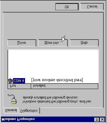 PLUG AND PLAY MODEM INSTALLATION WITH WINDOWS 95, WINDOWS 98, AND WINDOWS NT 4.0 If you do not see your modem listed, the installation was unsuccessful.