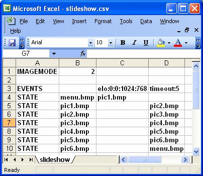 State File (CSV) Examples The BrightSign Demo described above shows that you can design powerful interactive signs using easy to understand CSV files.