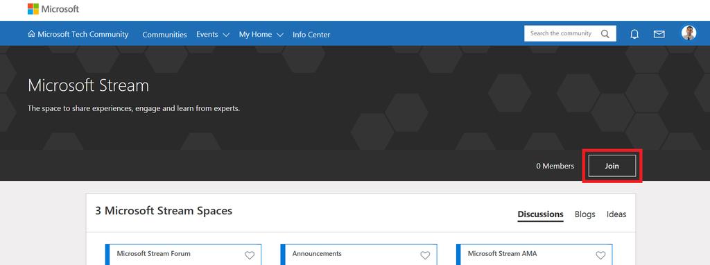 Head over to the Microsoft Stream Community where you can get started and stay up to date with announcements and participate in the community.