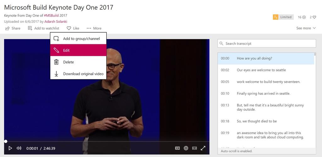 Add subtitles or caption to your videos 10/26/2017 1 min to read Edit Online You can add subtitles or captions to any Microsoft Stream video during upload or after.