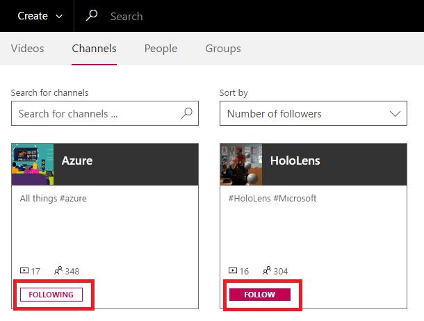 Follow channels in Microsoft Stream 10/26/2017 1 min to read Edit Online This article shows you how to use Microsoft Stream to follow and unfollow channels so you can be kept up to date with the