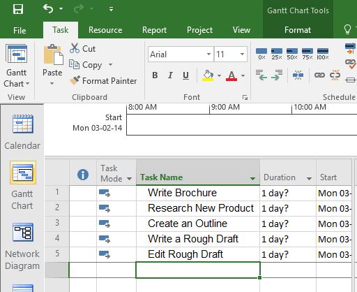 Microsoft Project 2016 Foundation - Page 34 Your screen will now