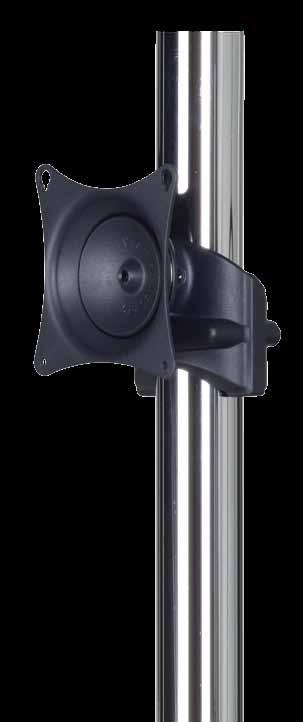 Universal Pole Mount For Rental & Staging VPM VESA Pole Mount 100 x 100mm VESA mounting pattern Includes 200 x 200 VESA adapter plate Tilt adapters for an