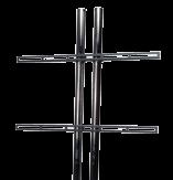 Mounting Arms For Rental & Staging UFA Universal Fixed Dual-Pole Mount for Multiple Flat-Panel Display up to 160 lb Includes two sets of universal mounting hardware Works with dual pole carts and