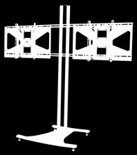 FEATURES Cable management inside poles Three vertical height mounting options for carts and stands