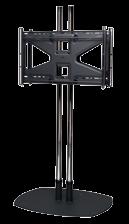 dual chrome or black poles and Premier Mounts PSD-DPB adapter that allows flat-panels to be mounted backto-back