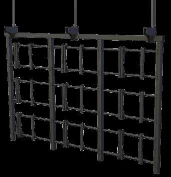 Video Wall Carts & Stands MVW46 Rigid modular interlocking frame mounts MVWS-3X3-4655 (HDR) Video Wall