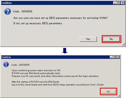 2. It is necessary that the BIOS settings on a server blade are set to the recommended values for HVM.