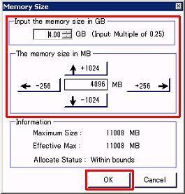 Specifying the memory size to a new LPAR To specify the memory size to a new LPAR on the HVM console window, follow the steps below. 1.