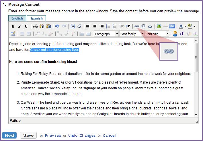 Insert Documents and Photos You can add local photos and documents to your event emails.