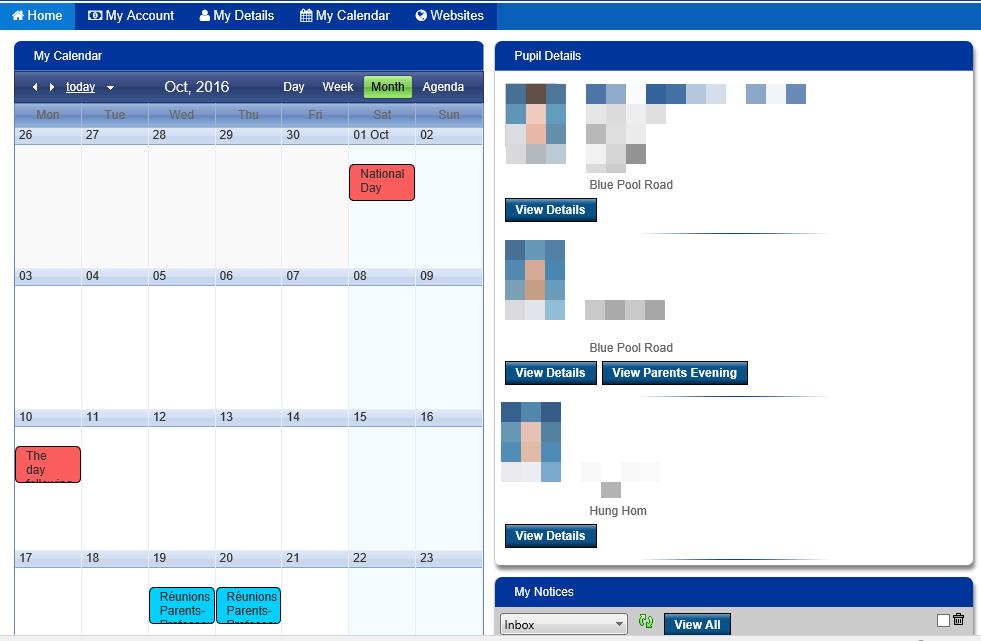 The Calendar can also be accessed