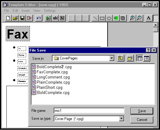 Appendix C: Creating Cover Pages Editing an Existing Cover Page (FFx20) 1. Click Start Programs FaxFinder Client Software Cover Page Generator to open the program. 2. Click. The File Open window appears.