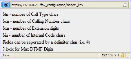 Chapter 3: FaxFinder Web Management Interface Field Mode Code Description PBX Mode Code routing is similar to DTMF Digits, except the DTMF digits/tones coming from the PBX contain additional