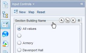 Select value(s) to filter the report Editing or Removing an Input Control 1.