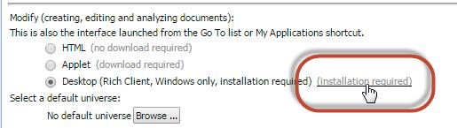 Installing Web Intelligence Rich Client Note: These installation instructions are written for installing from Internet Explorer 9.