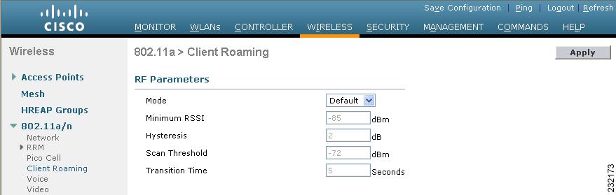 Configuring Client Roaming Chapter 4 Figure 4-25 802.