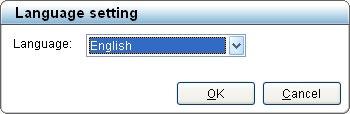 Click [OK] to exit application settings. Language setting Set the language to use in E-TUBE PROJECT. When you change the language, the Re-launch confirmation dialog box will be displayed.