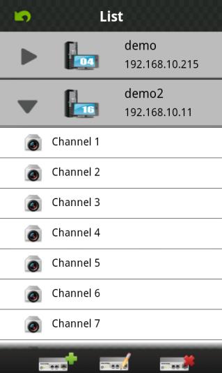 Select the channels in the channel list of this device, turn back