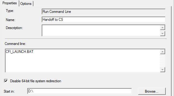 Configure Dell Services Integration Restart System Handoff to CS Restart System Create Handoff to CS Step Create and configure a Run Command Line task sequence Step 1) Task Sequence Editor, Click Add