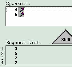 Speech time This option allows you to display or remove the remaining/ elapsed speech time for each delegate on the speakers list and response list.
