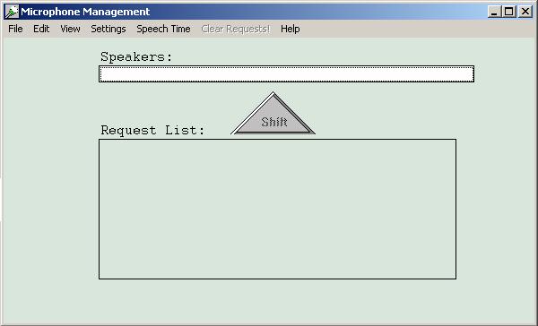 An entry in the request list (and response list, if applicable) consists of a request list number, seat number* and screen line*.