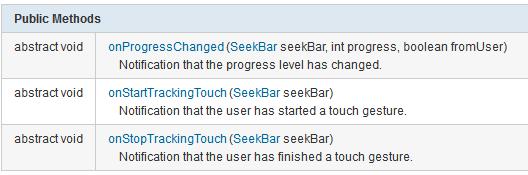 Functionality for Responding to SeekBar