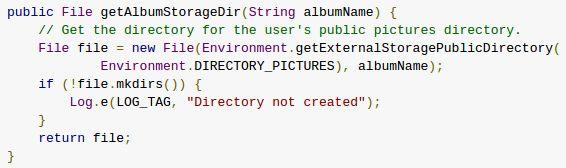 If you want to save public files on the external storage, use the getexternalstoragepublicdirectory() method to get a File representing the appropriate directory on the external storage.