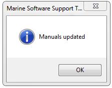 Download Latest Manuals To download the latest manuals click on this icon and the system will check to see if the manuals installed are out of