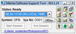 Using the Support Tool in an Office If you are in an Office system, i.e. OPM, OPS, OSK, the support tool interface will be slightly different, as shown below.