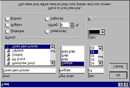 16 Microsoft PowerPoint 2000 Lesson 1-6: Filling Out Dialog Boxes Figure 1-11 The Font dialog box. Figure 1-12 Using a Scroll Bar.
