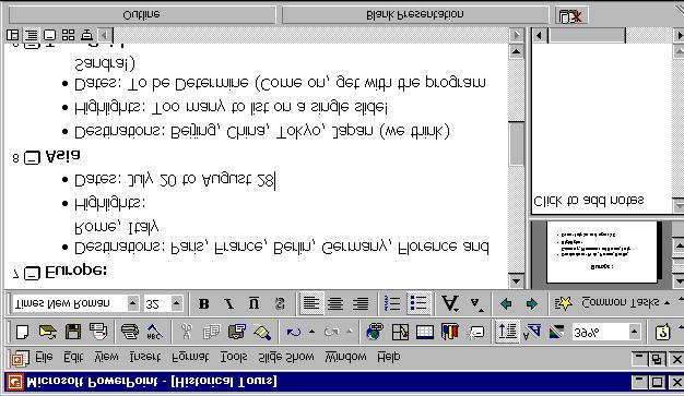 48 Microsoft PowerPoint 2000 Lesson 2-5: Cutting, Copying, and Pasting Text Figure 2-9 The steps involved in cutting and pasting text. 1.