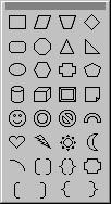 134 Microsoft PowerPoint 2000 Lesson 4-8: Drawing AutoShapes Figure 4-20 Shapes available under the AutoShapes button on the Drawing toolbar.