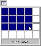 Chapter Five: Working with Tables and WordArt 151 6. In the Number of columns box, type 5, press <Tab> to move to the Number of rows box, type 6, and click OK.