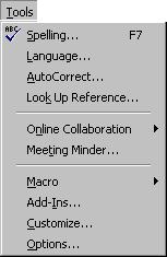 18 Microsoft PowerPoint 2000 Lesson 1-4: Using Menus Figure 1-6 The File menu. Figure 1-7 The Customize dialog box. Check to hide more advanced menu commands.