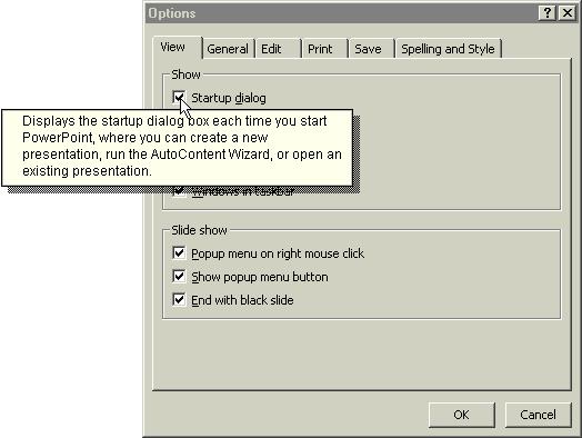 Figure 1-32 Click the What s This button ( ) to display help on what a dialog box control does.