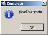 When the Write process finishes, a Success window will pop up.