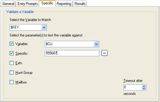 7.10.4 Test Variable This action allows you to route calls based on matching the value of a call variable to a specified value. It can also be used to match a number dialed by the caller.