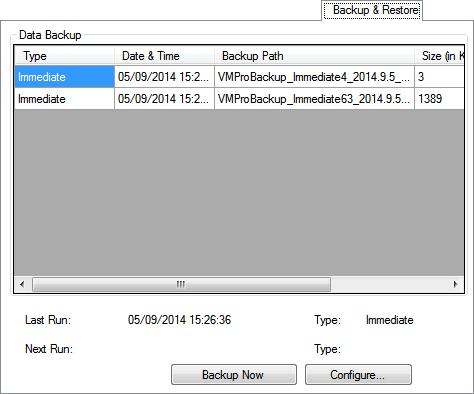 8.8 Backup & Restore This tab in preferences is used by the Voicemail Pro client to make, schedule and restore backups of the voicemail server. See Voicemail Pro Client Backup and Restore 48.
