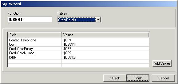 The example below shows the Specific tab entry used to collect the caller's telephone number and assign it to the call variable CP4.