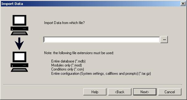 2.11.1 Importing Data Important: The contents of an imported.mdb file overwrite the contents of the existing database. A copy of the existing database is saved in the folder DB Backup for a backup.