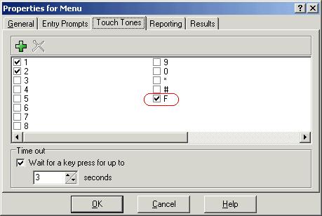From the Menu action, incoming calls presenting a fax tone will then follow the 'F' call flow route, which could be a transfer call to a fax server extension or hunt group.