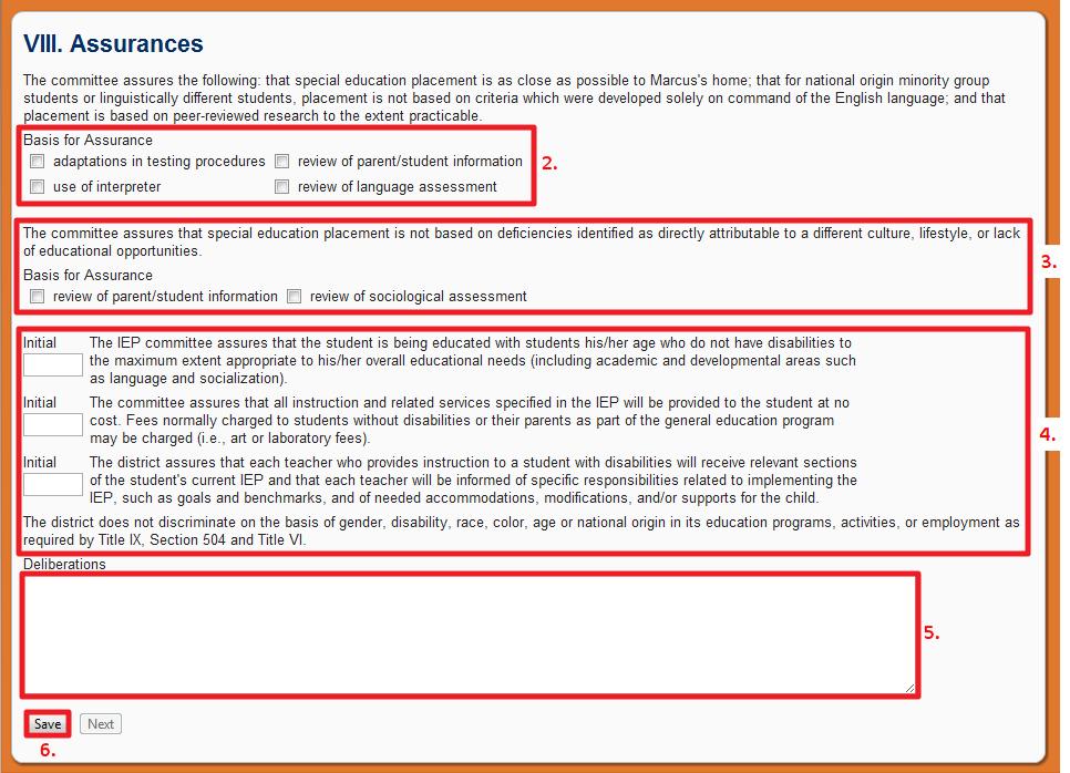 2. Basis for Assurance: Check all that apply as the basis for assurances listed in the statement above. 3.