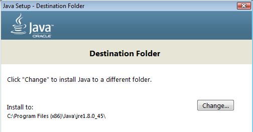 The Destination Folder will appear, leave the default folder and click Next.