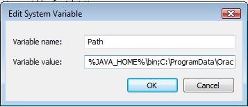 %JAVA_HOME%\bin; 14. Click OK. 15. Click OK to close the Environment Variables window. 16. Click OK to close the System Properties window. Part 6 - Verification of JDK 8 Update 45 1.