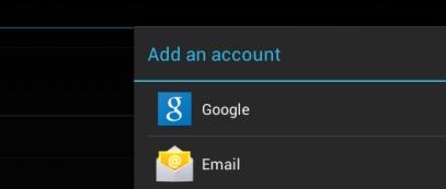 your email and password. Click "New" to setup a gmail email account.